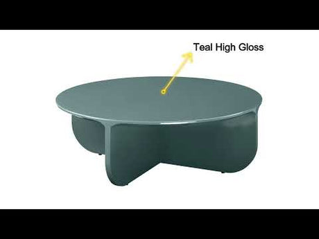 Lamond Teal High Gloss Coffee Table - Ornate Home