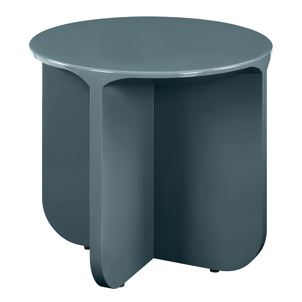 Lamond Teal High Gloss End Table - Ornate Home