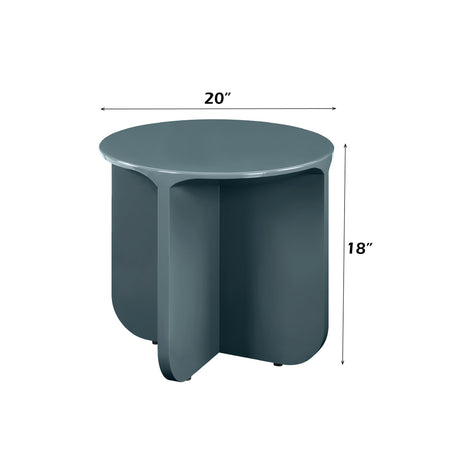 Lamond Teal High Gloss End Table - Ornate Home