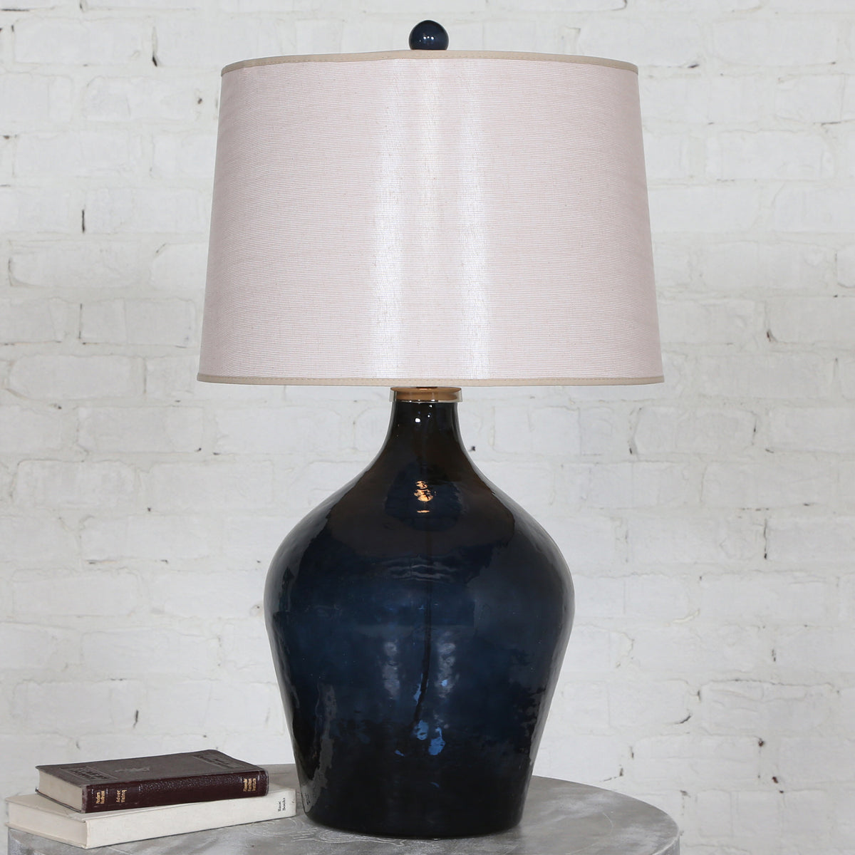 Lamone Blue Glass Lamp - Ornate Home