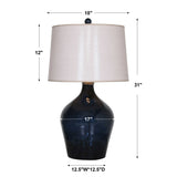Lamone Blue Glass Lamp - Ornate Home