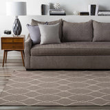 Lamy Beige Trellis Wool Rug - Clearance - Ornate Home