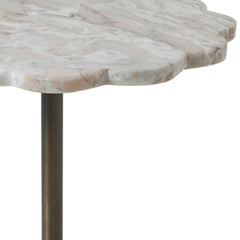 Lana Bronze/Brown Scalloped Marble Drink Table - Ornate Home