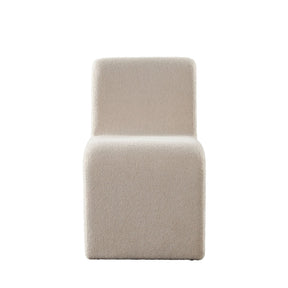 Lana Camel Looped Shearling Dining Chair - Ornate Home