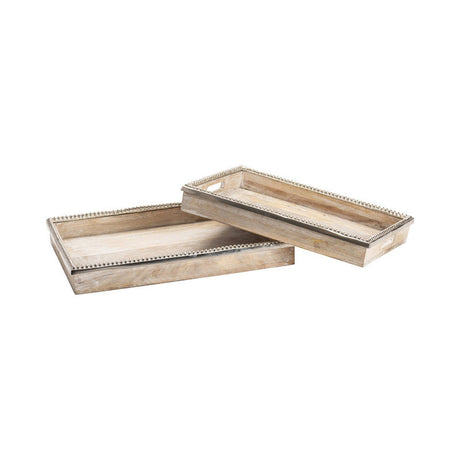 Lana Natural Trays (Set of 2) - Ornate Home