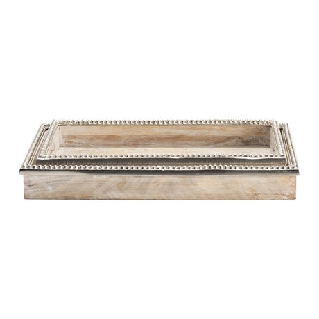 Lana Natural Trays (Set of 2) - Ornate Home