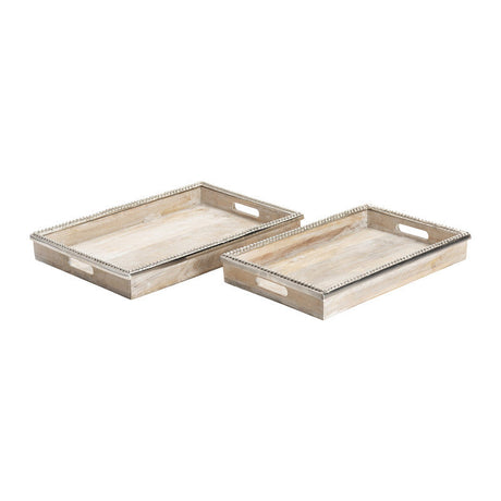 Lana Natural Trays (Set of 2) - Ornate Home