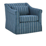 Lana Navy Blue Swivel Chair - Ornate Home