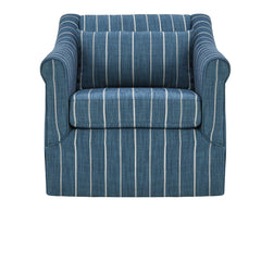 Lana Navy Blue Swivel Chair - Ornate Home