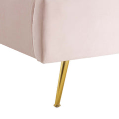 Lana Pink Performance Velvet Queen Wingback Platform Bed - Ornate Home