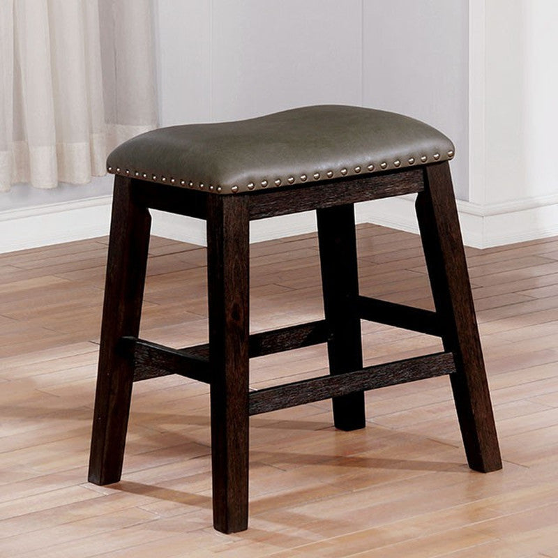 Lana Walnut/Gray Counter Height Barstool - Ornate Home