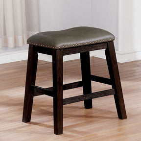 Lana Walnut/Gray Counter Height Barstool - Ornate Home