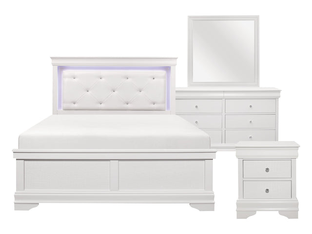 Lana White 4-piece Queen Bedroom Set - Ornate Home