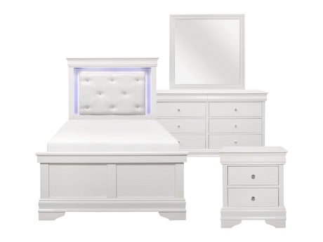 Lana White 4-piece Twin Bedroom Set - Ornate Home