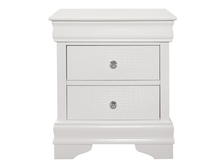 Lana White Nightstand - Ornate Home