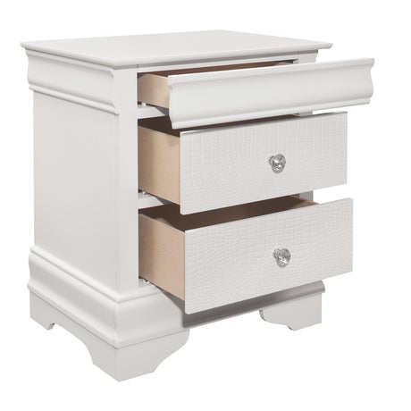 Lana White Nightstand - Ornate Home