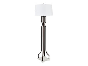 Lancaster Dark Bronze/White Floor Lamp - Ornate Home