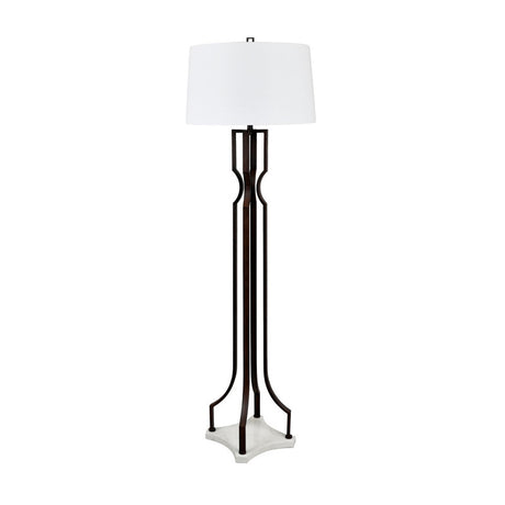 Lancaster Dark Bronze/White Floor Lamp - Ornate Home