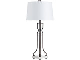 Lancaster Dark Bronze/White Table Lamp - Ornate Home