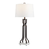 Lancaster Dark Bronze/White Table Lamp - Ornate Home