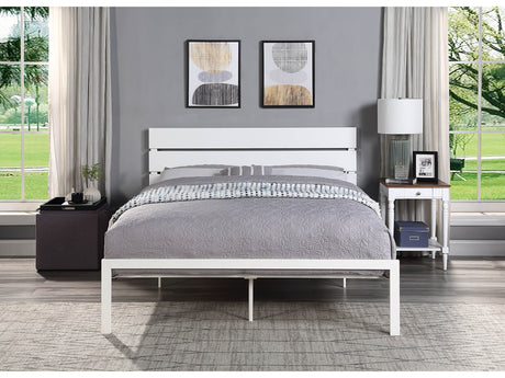 Lancaster White Queen Metal Bed - Ornate Home