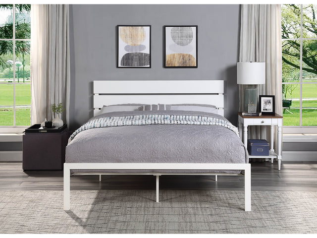 Lancaster White Queen Metal Bed - Ornate Home