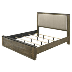 Lance Beige/Distressed Oak Eastern King Bed - Ornate Home