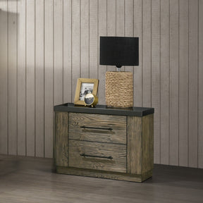 Lance Distressed Oak Nightstand - Ornate Home