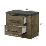 Lance Distressed Oak Nightstand - Ornate Home