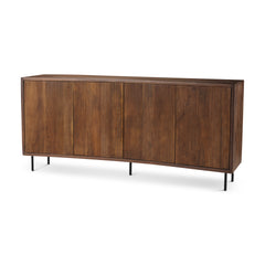 Lance Medium Brown Solid Wood Sideboard - Ornate Home