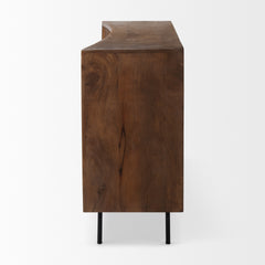 Lance Medium Brown Solid Wood Sideboard - Ornate Home