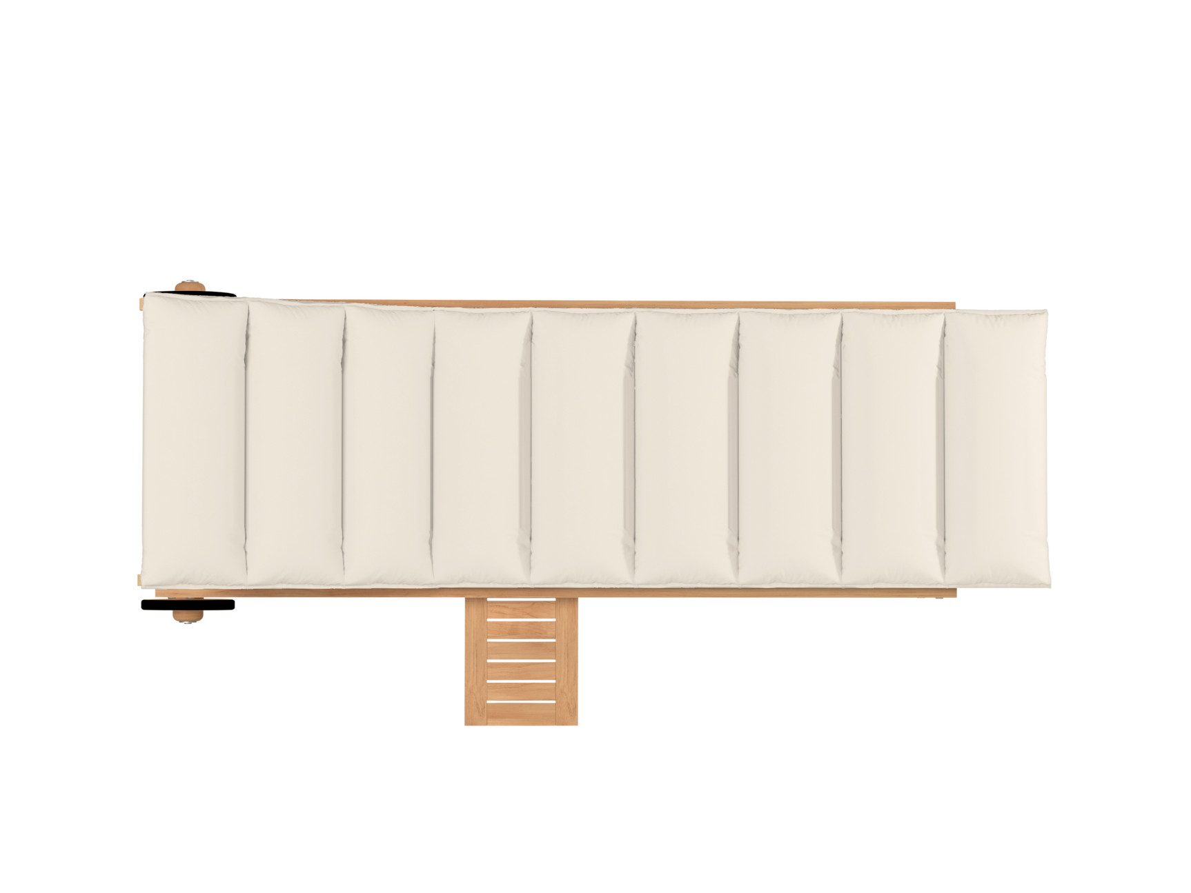 Lance Teak Canvas Outdoor Reclining Sunlounger with Sunbrella® Cushion and Slide-out Tray - Ornate Home