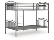 Lanceburg Gray Twin/Twin Bunk Bed w/Ladder (Online Special Price) - Ornate Home