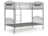 Lanceburg Gray Twin/Twin Bunk Bed w/Ladder - Ornate Home