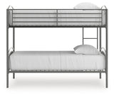 Lanceburg Gray Twin over Twin Bunk Bed and 2 Mattresses (Online Special Price) - Ornate Home