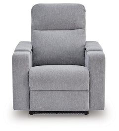 Landdin Pewter Power Glider Recliner with Audio System - Ornate Home