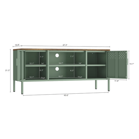 Landen 47" TV Stand in Green - Ornate Home