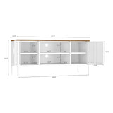 Landen 47" TV Stand in White - Ornate Home