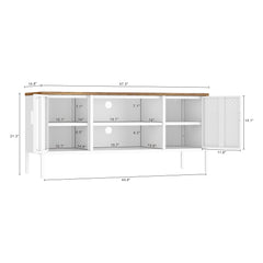 Landen 47" TV Stand in White - Ornate Home