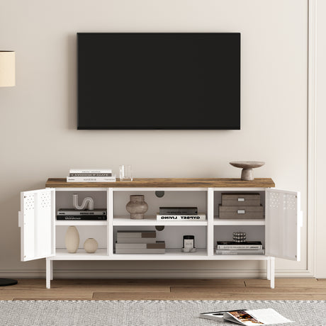 Landen 47" TV Stand in White - Ornate Home