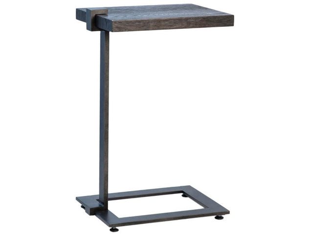 Lander Dark Oak/Black Side Table - Ornate Home