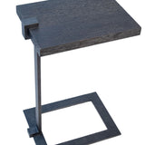 Lander Dark Oak/Black Side Table - Ornate Home