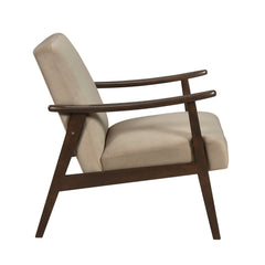 Landers Light Brown Velvet Accent Chair - Ornate Home