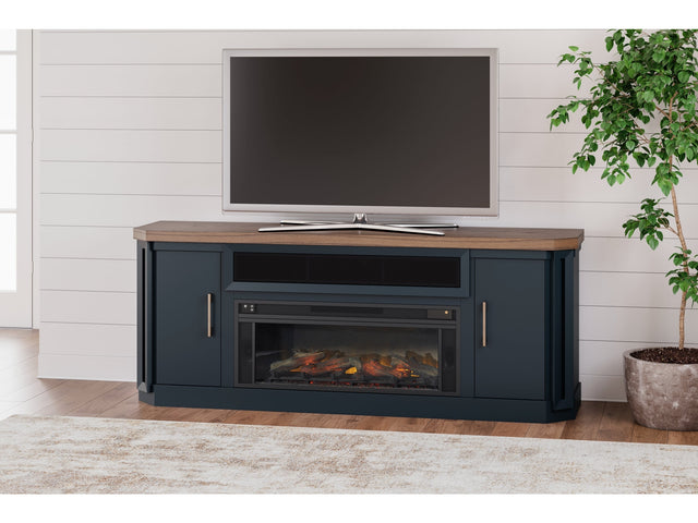 Landocken Brown & Blue  83" TV Stand (Online Special Price) - Ornate Home