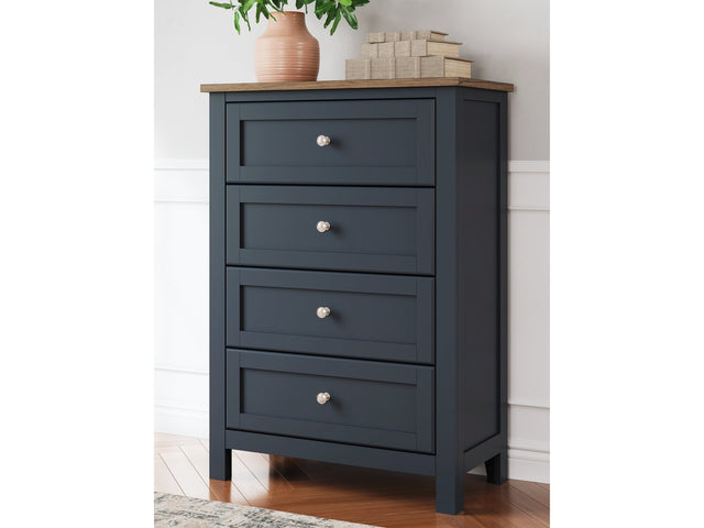 Landocken Brown/Blue Chest of Drawers (Online Special Price) - Ornate Home