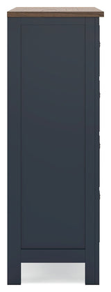 Landocken Brown/Blue Chest of Drawers (Online Special Price) - Ornate Home