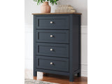 Landocken Brown/Blue Chest of Drawers - Ornate Home