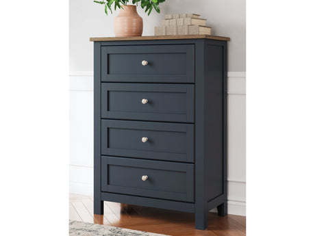 Landocken Brown/Blue Chest of Drawers - Ornate Home