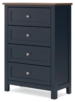 Landocken Brown/Blue Chest of Drawers - Ornate Home