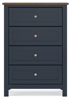 Landocken Brown/Blue Chest of Drawers - Ornate Home